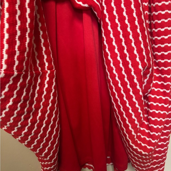 Plus Size Draper James XXL Red & White Striped Fit & Flare Dress Short Sleeve - Picture 5 of 6